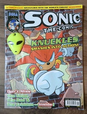 Fleetway UK Sonic the Comic #208 - w/ Glow In The Dark Keychain Still Attached