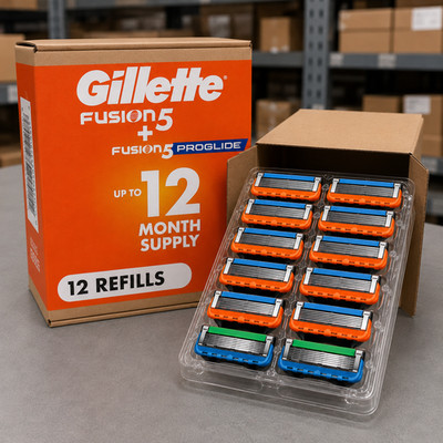12ct Gillette Fusion5 & ProGlide Razor Blade Refills 5-Blade Cartridges Variety