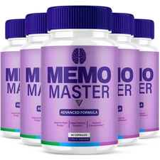 (5 Pack) Memo Master Premium Memory Support Supplement MemoMaster (300 Capsules)
