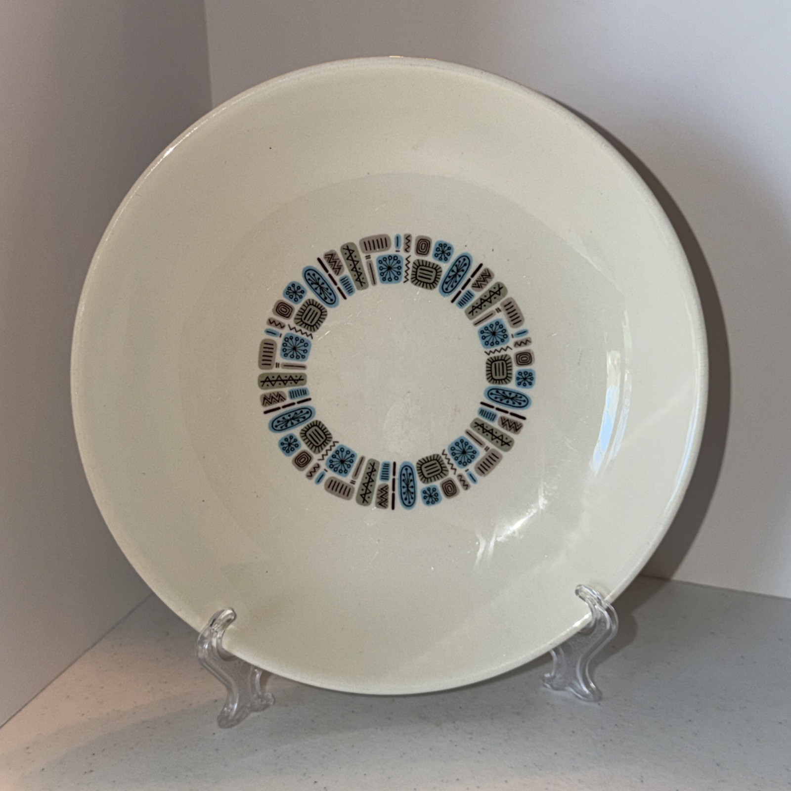 Temporama Soup Salad Bowl Canonsburg Pottery Dura Gloss Atomic 8