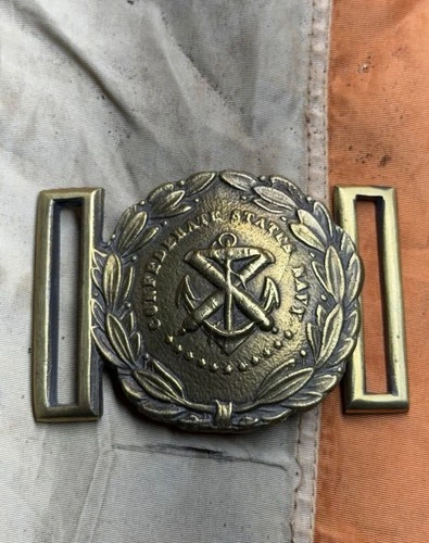 Civil War Confederate States Navy CSN Officer’s Belt Buckle 2-PIECE CONSTRUCTION