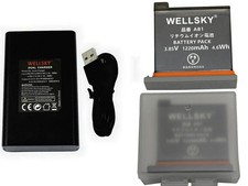 DJI Osmo Action AB1 compatible batteries 2 with dual USB-C charger sets