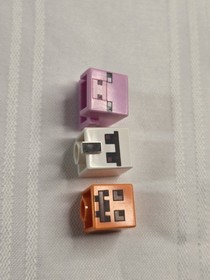 LEGO 21123 Minecraft Iron Golem Complete Minifigs Manual Pig Alex Zombie Pumpkin