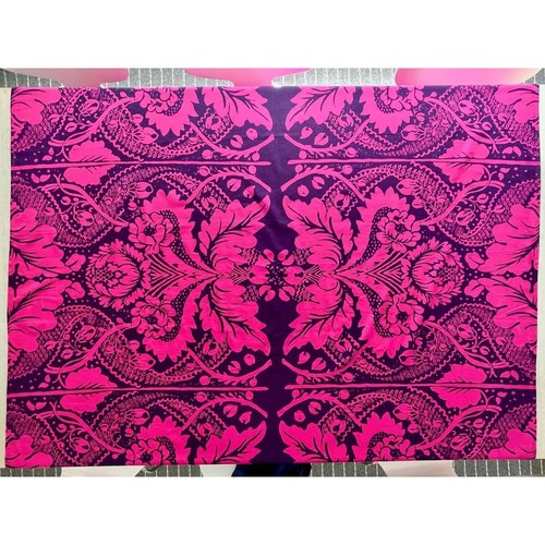 Vintage Marimekko Stoff Tischdecke, Rosa Barock Blumenmuster, Finnisches Design - Bild 9 von 9