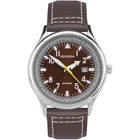 Sekonda 3882 Mens 42mm Pilot Quartz Watch Date Leather Strap 50m Water Resistant