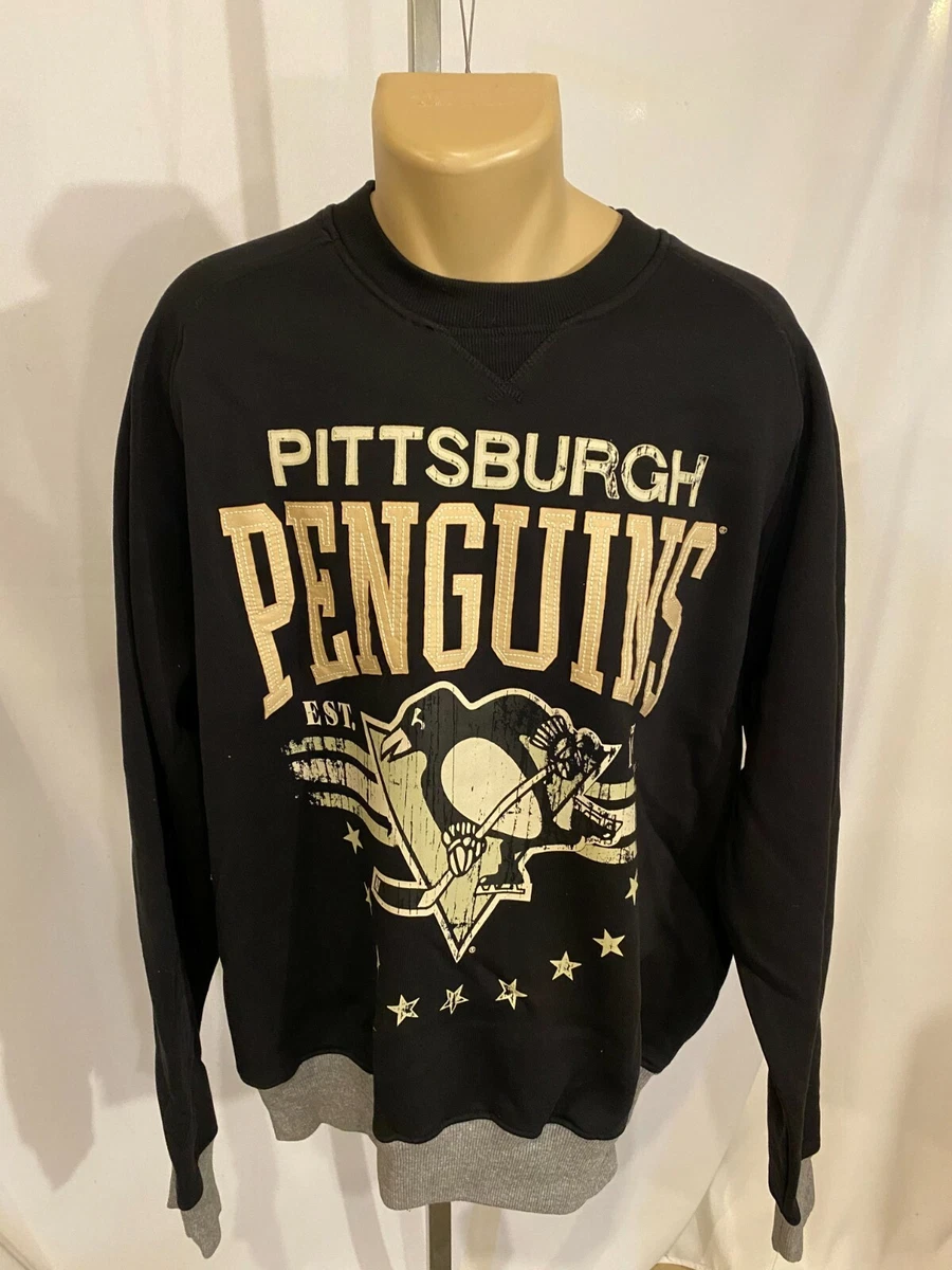 NHL Pittsburgh Penguins Vintage Black Crew Neck Sweatshirt