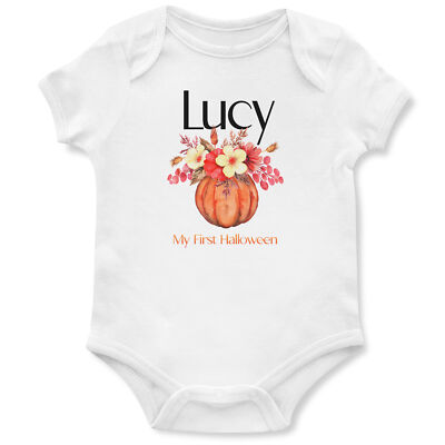 Personalisierter 1. Halloween Strampler Baby All Hallows Eve Schlafanzug Kostüm...