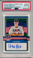 2023 PANINI STARS & STRIPES USA CHASE BENTLEY SIGNATURE AUTO #15UCB PSA 10