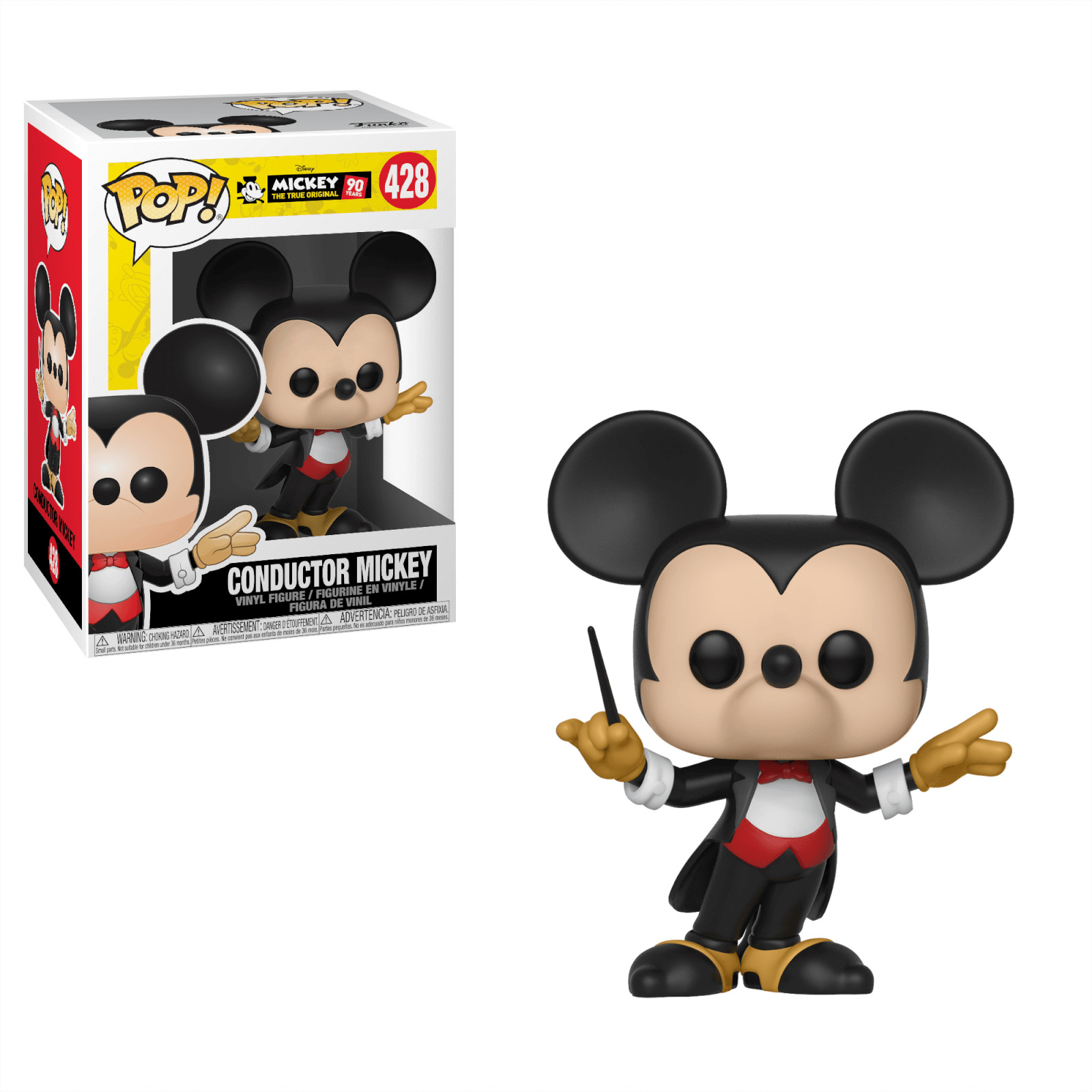 Disney Mickey'S 90Th Conductor Mickey Pop! Figura De Vinilo #428