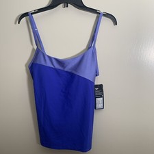New Speedo Dazzling Blue Swimsuit Top Adjustable Size Small