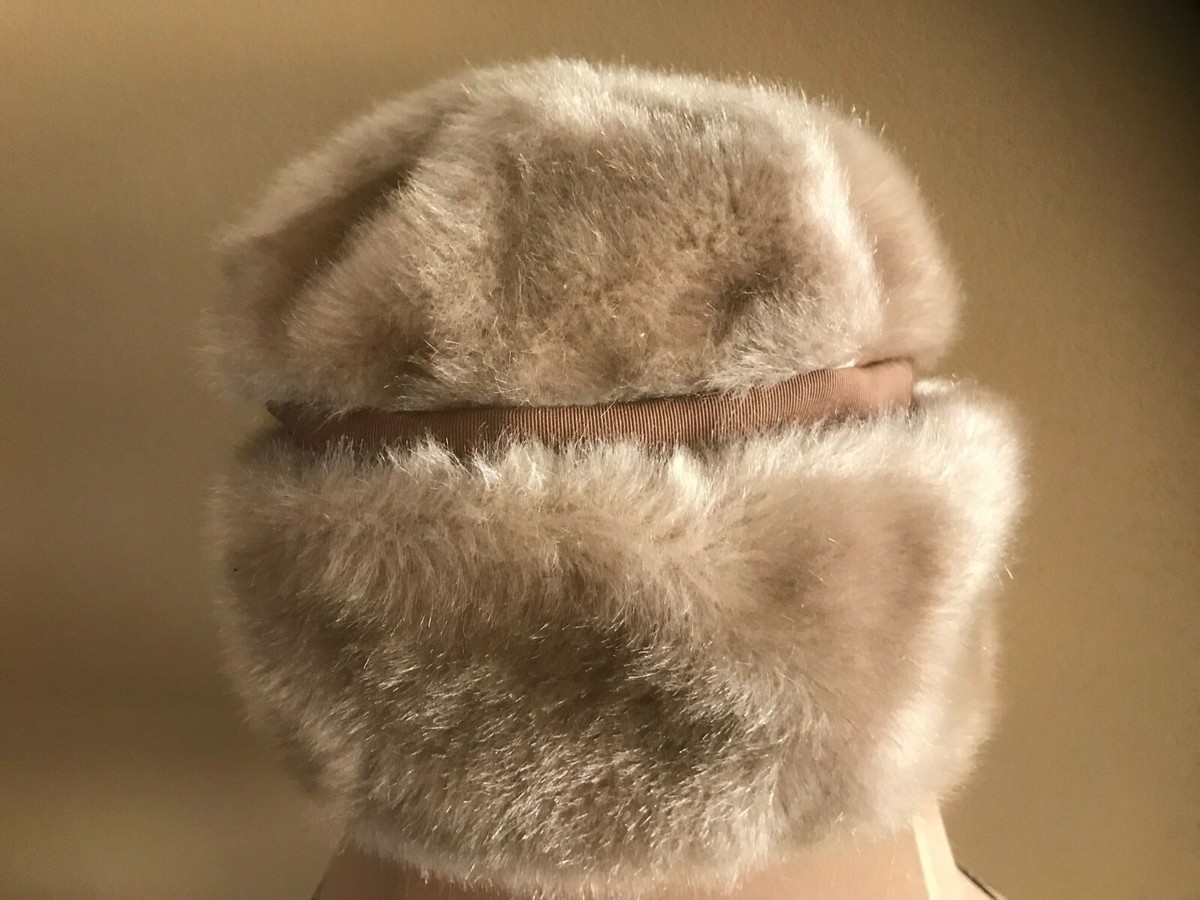 Women’s VTG Betmar CLOCHE HAT tan beige Imported Fur Leather Trim Mystere Cloche Brown Vintage Hats for Women for sale | eBay main image 3