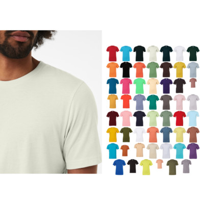 Bella Canvas Bella + Canvas Unisex Jersey Crew Neck T-Shirt 3001-Casual Wear (B)