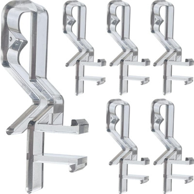 Hidden Channel Valance Clips 1-7/8Inch 10Pcs Clear Color for Faux and Real Wood