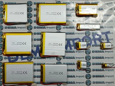 Cella a litio Batterie ricaricabili 3.7 v per varie mAh digitali basso dreno