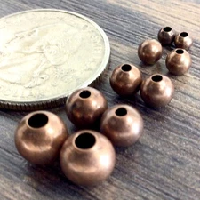 Copper Smooth Round Spacer Beads Seamless 3mm 4mm 5mm 6mm 7mm Jewelry Supplies