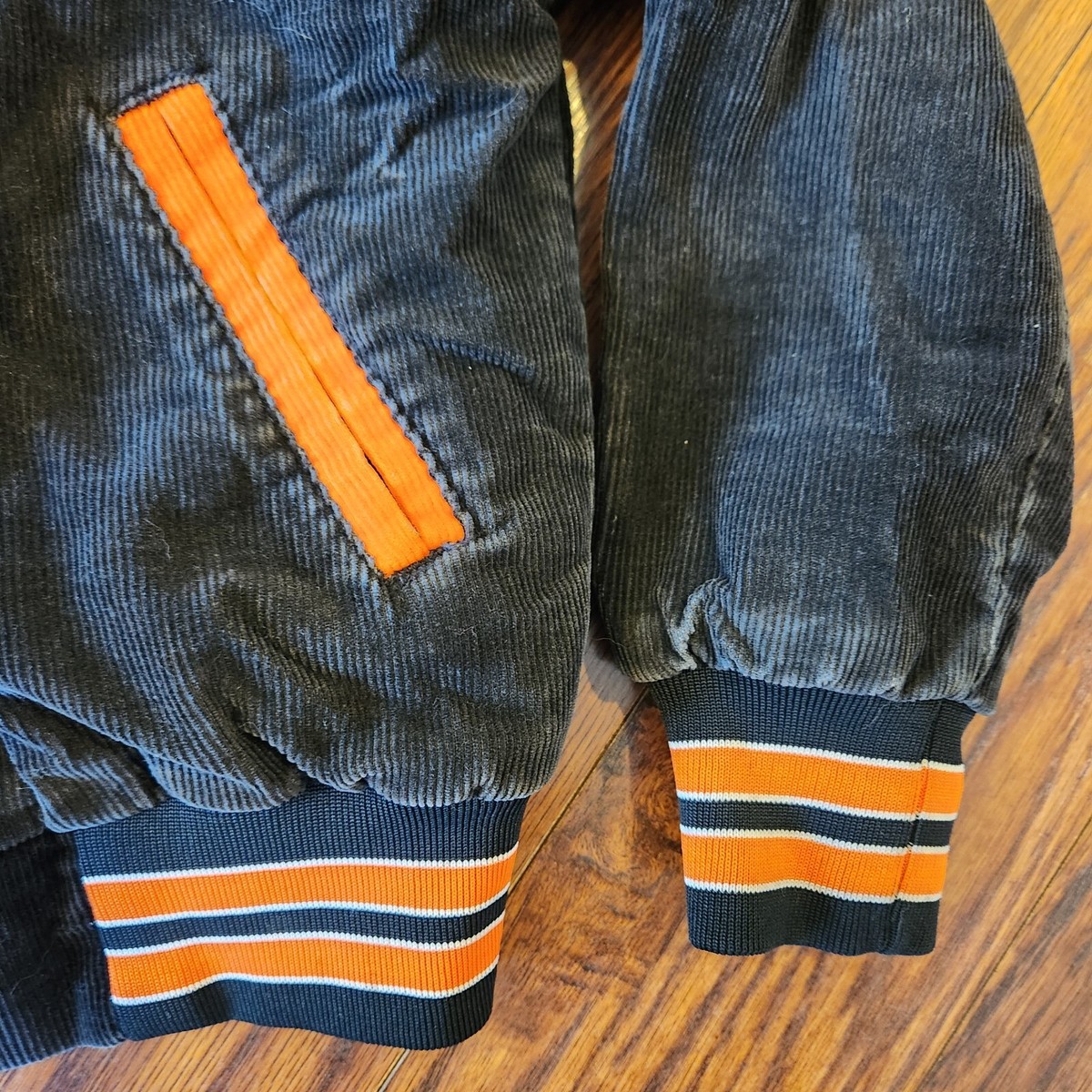 ジャケット・アウター 30's COTTON BUTTON STADIUM JACKET Champion mens Stadium Full Zip Jacket, Left Chest Script