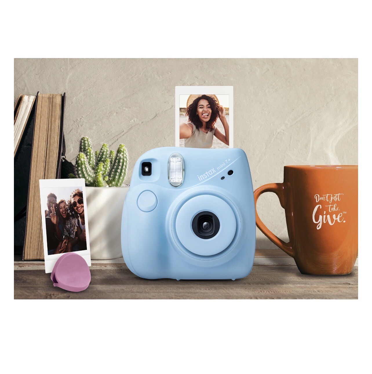 Fujifilm Instax Mini 7S Instant Camera Bundle in Light Blue with Film-image