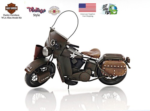 HARLEY Davidson WLA KIT MODELLINO MOTO classico stile vintage bici fatto a  mano | eBay