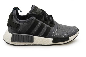 Uomo Adidas Nmd R1 - BB1358 - Grigio Scarpe da Ginnastica Bianche Nere