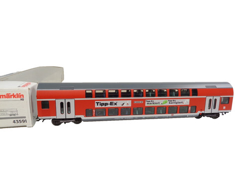 Märklin H0 43591 Doppelstockwagen der 1/2 Klasse  Tipp-Ex der DB in OVP HS458 | Condition: Gebraucht