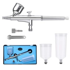 0.3mm Dual Action Airbrush Kit with Three Different Cups 6CC,20CC,40CC 
