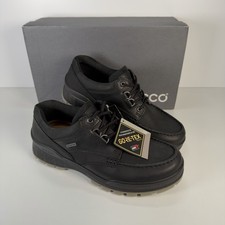 Herren ECCO Track II 25 Low Leder Schuhe Gore-Tex Wasserdicht Schwarz 831714 UK 7,5