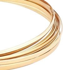 BENECREAT 6 Gauge 16 Feet Half Round Brass Wire 4mm Wide in width