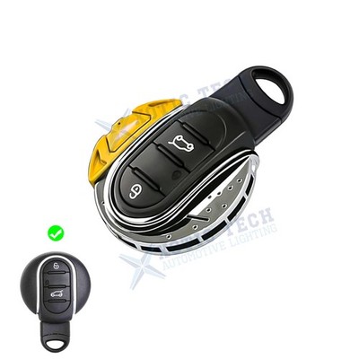Gold JCW Style Smart Key Fob Cap Case Cover For MINI Cooper F57 Gen2 F60 ONE S