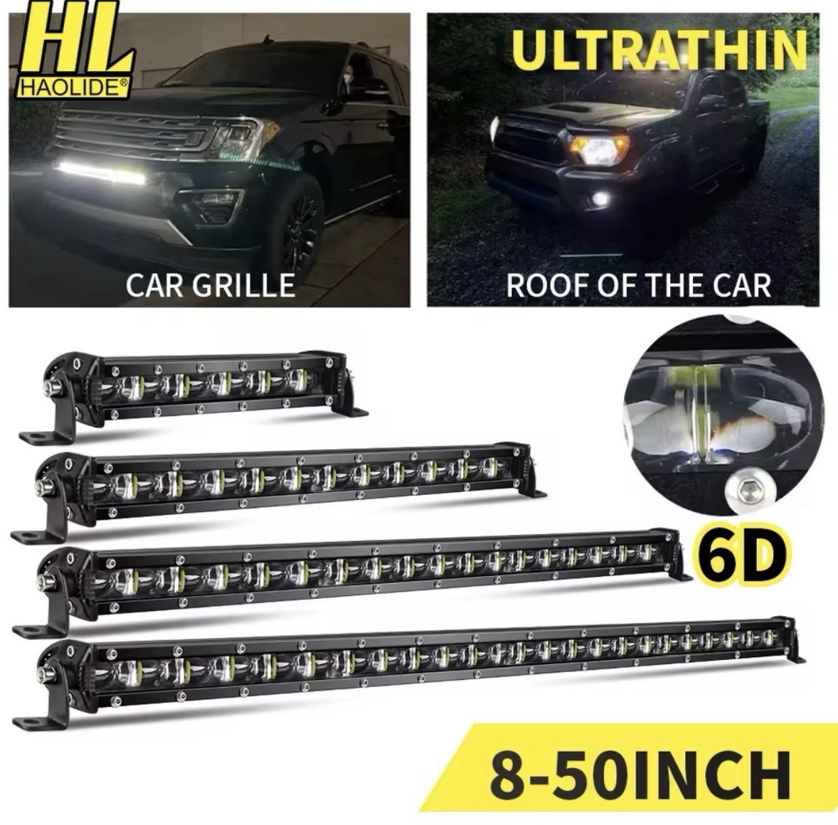 Faro LED Barra Luminosa Fuoristrada Auto Suv 4x4 Camion Luce Potente 6000k - Immagine 1