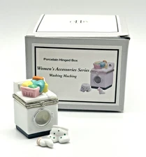 PHB Porcelain Hinged Box Washing Machine Sock Underwear Trinkets Midwest ~ New