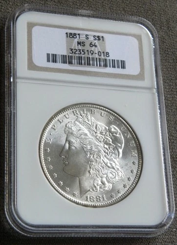 1881 S MORGAN SILVER DOLLAR ~ NGC MS64 ~ BRIGHT & SHINY
