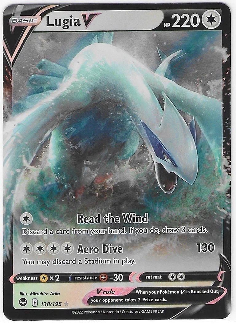 lugia v pokemon card price 185/195- Silver Tempest - Full Art - Ultra Rare corner wear Lugia V #185 Prices |