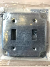 Hubbell Raco 803C 4" Square Double Toggle Box Cover $ 11.00 + FREE SHIPPING