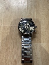 Image of Mens Emporio Armani Watch Camo Dial Stainless Steel Strap