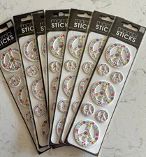 Me & My Big Ideas Mambi Sticks Stickers  Brand New Sealed Peace Sign 7 packs