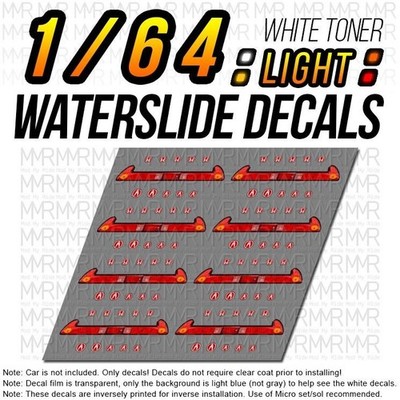 1/64 Scale '90 ACURA NSX HONDA Head Tail Light WaterSlide Decals
