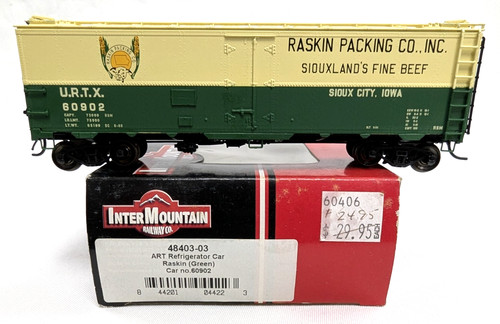 Coche frigorífico Raskin Packing Co/URTX #60902", InterMountain HO 48403-03, ensamblado/NUEVO | Zustand: New