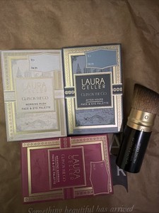NEW~ Laura Geller GLAM ON THE GO Palette des yeux du visage 3 Définit le brouillage & Feux de paupière