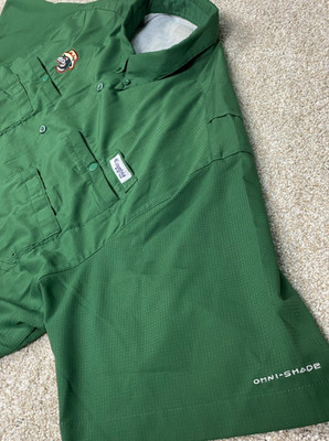 Great Lakes Loons Mens Columbia Omni Shade Button Up Fishing Shirt Men s L