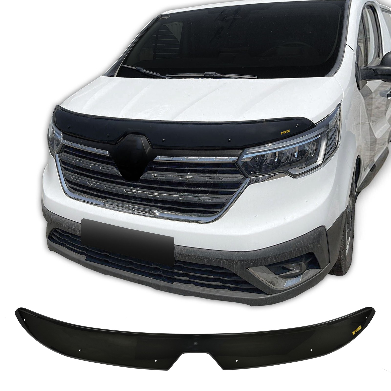 Déflecteur protection capot Renault Trafic 2020 SCOUTT bra anti-impact noir