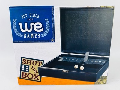 WE Games Shut The Box Game Wooden Dice Games Tabletop Bar Game 12 Number Tiles