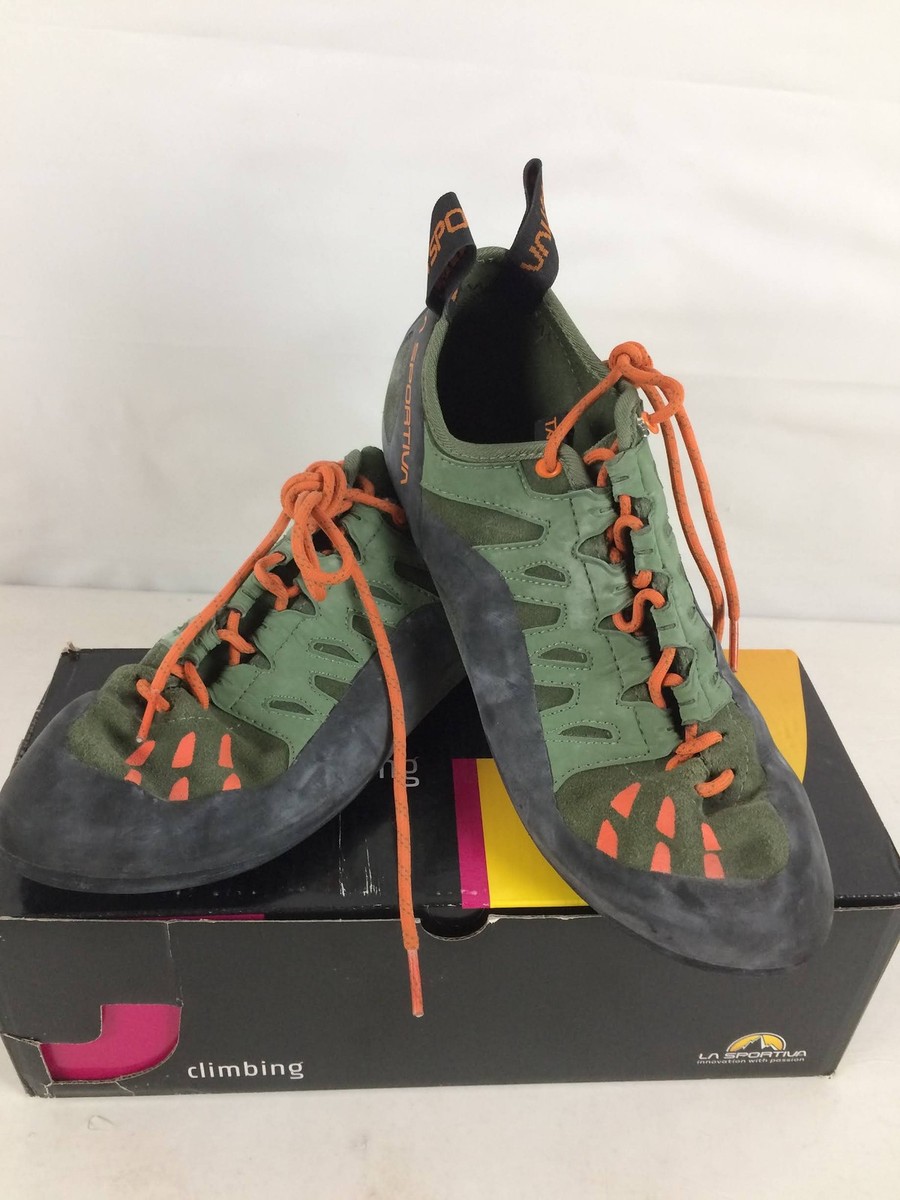 Fair La Sportiva Tarantulace Men's Climbing Shoes, Olive/Tiger