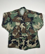US Army BDU Jacket Mens Small Short Woodland Camo Field Coat 8415-01-084-1642
