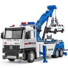 Tow Truck For Metal Tow Truck With Crane Model With Lights And Sounds Cons...