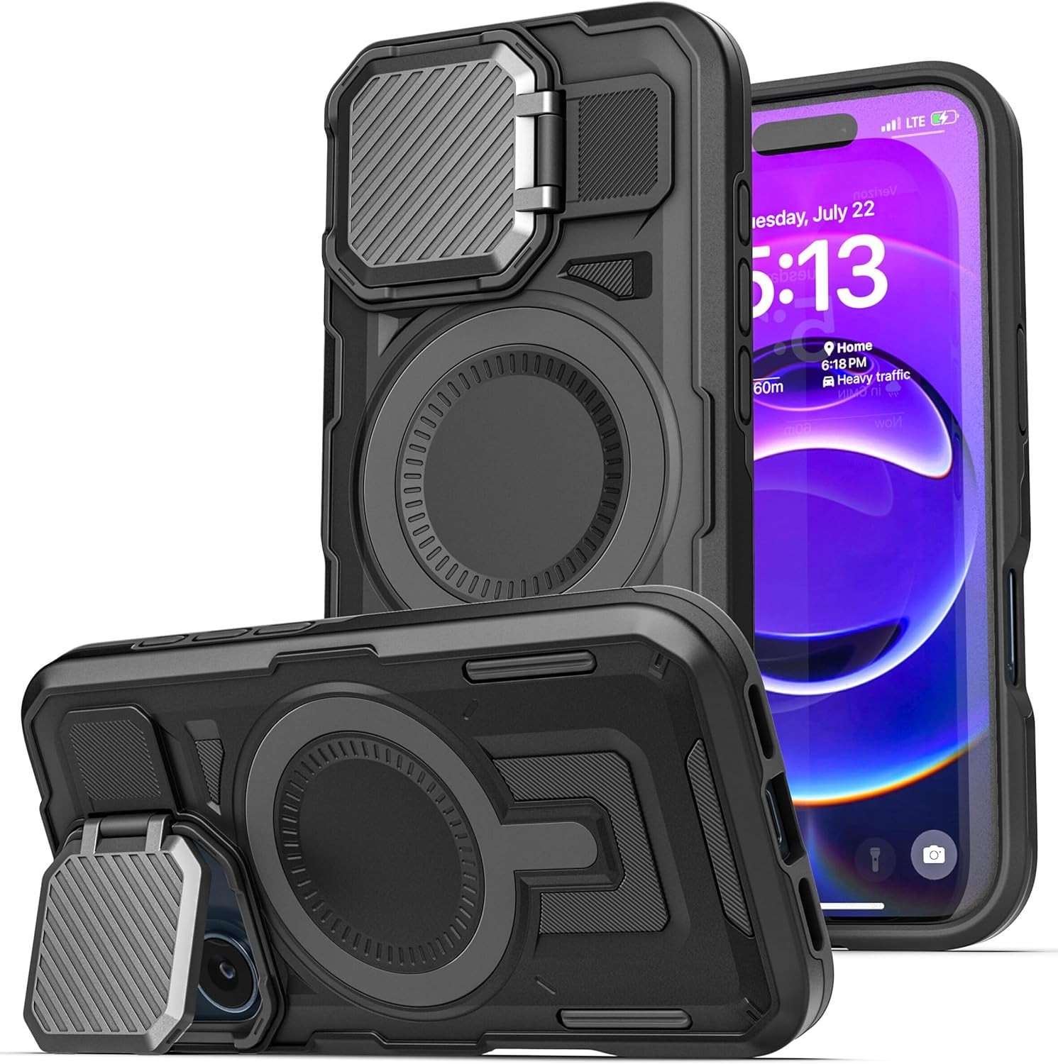 for Iphone 17 Case with Camera Lens Protector (Magsafe Compatible) Heavy-Duty Ca