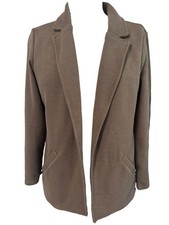 Matty M Ladies' Knit Boyfriend Blazer, Color PEBBLE, Size Large