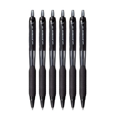 uni-ball Jetstream SXN-101-7N einziehbar 1 Stück (6er Pack), schwarz 