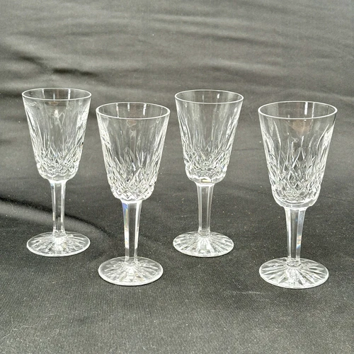 Waterford Crystal Lismore Sherry Cordial Glasses  Set of 4 - Vintage 5 1/8"H EUC