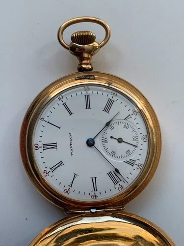 Antique WALTHAM 15 Jewels Gold Filled Pocket Watch Pre-Owned Runs (33-126)