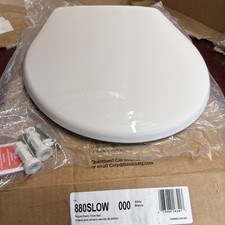 Bemis Modern Toilet Seat Slow Close Easy Clean Plastic Round White 880SLOW